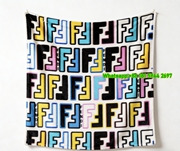 Fendi Multicolor FF Monogram Flannel Throw Blanket IMG_9484